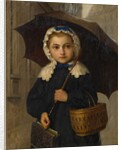Louise Anker with Umbrella, 1872 by Albert Anker