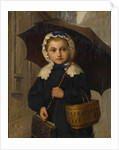 Louise Anker with Umbrella, 1872 by Albert Anker