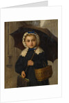 Louise Anker with Umbrella, 1872 by Albert Anker