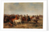 Uhlans steal horses from Honved-Hussars, 1863 by Franz Adam
