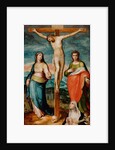 Christ on the Cross with Saints Mary, John the Evangelist and Catherine of Siena, c.1570 by Marco dal Pino