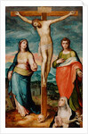 Christ on the Cross with Saints Mary, John the Evangelist and Catherine of Siena, c.1570 by Marco dal Pino