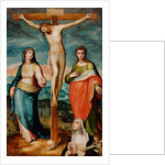 Christ on the Cross with Saints Mary, John the Evangelist and Catherine of Siena, c.1570 by Marco dal Pino