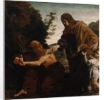 Elijah Receiving Bread from the widow of Zarepath, 1621-24 by Giovanni Lanfranco