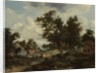 A Wooded Landscape with Travellers on a Path through a Hamlet, c.1665 by Meindert Hobbema