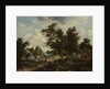 A Wooded Landscape with Travellers on a Path through a Hamlet, c.1665 by Meindert Hobbema