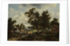 A Wooded Landscape with Travellers on a Path through a Hamlet, c.1665 by Meindert Hobbema