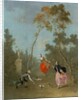 Lady on a Swing - Gallant Scene in the Park 1, c.1760 by Norbert Joseph Carl Grund