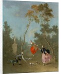 Lady on a Swing - Gallant Scene in the Park 1, c.1760 by Norbert Joseph Carl Grund