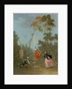 Lady on a Swing - Gallant Scene in the Park 1, c.1760 by Norbert Joseph Carl Grund