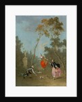 Lady on a Swing - Gallant Scene in the Park 1, c.1760 by Norbert Joseph Carl Grund