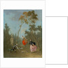 Lady on a Swing - Gallant Scene in the Park 1, c.1760 by Norbert Joseph Carl Grund