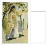 Woman by a Fence, 1866 by Pierre Auguste Renoir