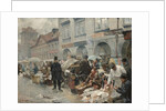 The Egg Market in Prague, 1888 by Ludek or Ludwig Marold