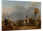 The Arrival of Stadholder-King Willem III in the Oranjepolder on 31 January 1691, 1692 by Ludolf I Backhuysen