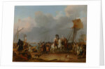 The Arrival of Stadholder-King Willem III in the Oranjepolder on 31 January 1691, 1692 by Ludolf I Backhuysen