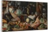 Kitchen Scene with Christ at Emmaus, c.1560-65 by Joachim Beuckelaer or Bueckelaer