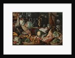 Kitchen Scene with Christ at Emmaus, c.1560-65 by Joachim Beuckelaer or Bueckelaer