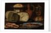 Still Life with Cheeses, Almonds and Pretzels, c.1615 by Clara Peeters