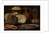 Still Life with Cheeses, Almonds and Pretzels, c.1615 by Clara Peeters