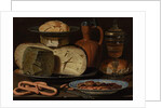 Still Life with Cheeses, Almonds and Pretzels, c.1615 by Clara Peeters