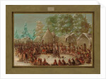 La Salle's Party Feasted in the Illinois Village, January 2nd 1680, 1847-1848 by George Catlin