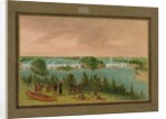 Father Hennepin and his men at the Falls of St. Anthony, May 1st, 1680, 1847-48 by George Catlin