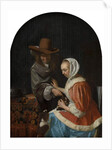 Man and Woman with Two Dogs, known as 'Teasing the Pet', 1660 by Frans van Mieris