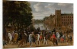 The Princes of Orange and their Families on Horseback, Riding Out from The Buitenhof, The Hague, c. 1621-22 by Pauwels I van Hillegaert
