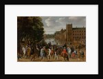 The Princes of Orange and their Families on Horseback, Riding Out from The Buitenhof, The Hague, c. 1621-22 by Pauwels I van Hillegaert