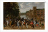The Princes of Orange and their Families on Horseback, Riding Out from The Buitenhof, The Hague, c. 1621-22 by Pauwels I van Hillegaert