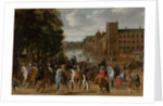 The Princes of Orange and their Families on Horseback, Riding Out from The Buitenhof, The Hague, c. 1621-22 by Pauwels I van Hillegaert