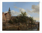 View of Oudezijds Voorburgwal with the Oude Kerk in Amsterdam, c.1670 by Jan van der Heyden