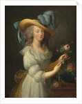 Marie-Antoinette dans une robe en mousseline, années 1780 by Elisabeth Louise Vigee-Lebrun
