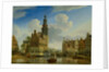 The Munt Tower viewed from Singel, 1751 by Jan Ten Compe