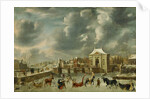 Heiligewegspoort in winter, 1653-73 by Jan Abrahamsz. Beerstraten