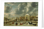 Heiligewegspoort in winter, 1653-73 by Jan Abrahamsz. Beerstraten