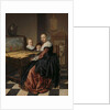 Woman playing the virginal, 1630-40 by Jan Miense Molenaer