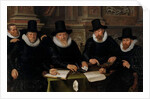 Four Regents and the ‘House Father’ of the Amsterdam Lepers’ Asylum, 1624 by Werner Jacobsz van den Valckert