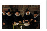 Four Regents and the ‘House Father’ of the Amsterdam Lepers’ Asylum, 1624 by Werner Jacobsz van den Valckert