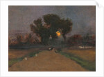 Landscape with setting sun, 1890-1900 by Laszlo Mednyanszky