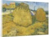 Wheat stacks in Provence, c.1888 by Vincent van Gogh