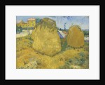 Wheat stacks in Provence, c.1888 by Vincent van Gogh