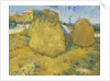 Wheat stacks in Provence, c.1888 by Vincent van Gogh