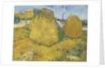 Wheat stacks in Provence, c.1888 by Vincent van Gogh