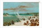 Portage Around the Falls of Niagara at Table Rock, 1847- 48 by George Catlin