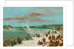 Portage Around the Falls of Niagara at Table Rock, 1847- 48 by George Catlin