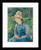 Peasant Girl with a Straw Hat, 1881 by Camille Pissarro