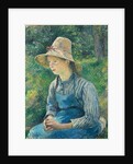 Peasant Girl with a Straw Hat, 1881 by Camille Pissarro