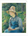 Peasant Girl with a Straw Hat, 1881 by Camille Pissarro